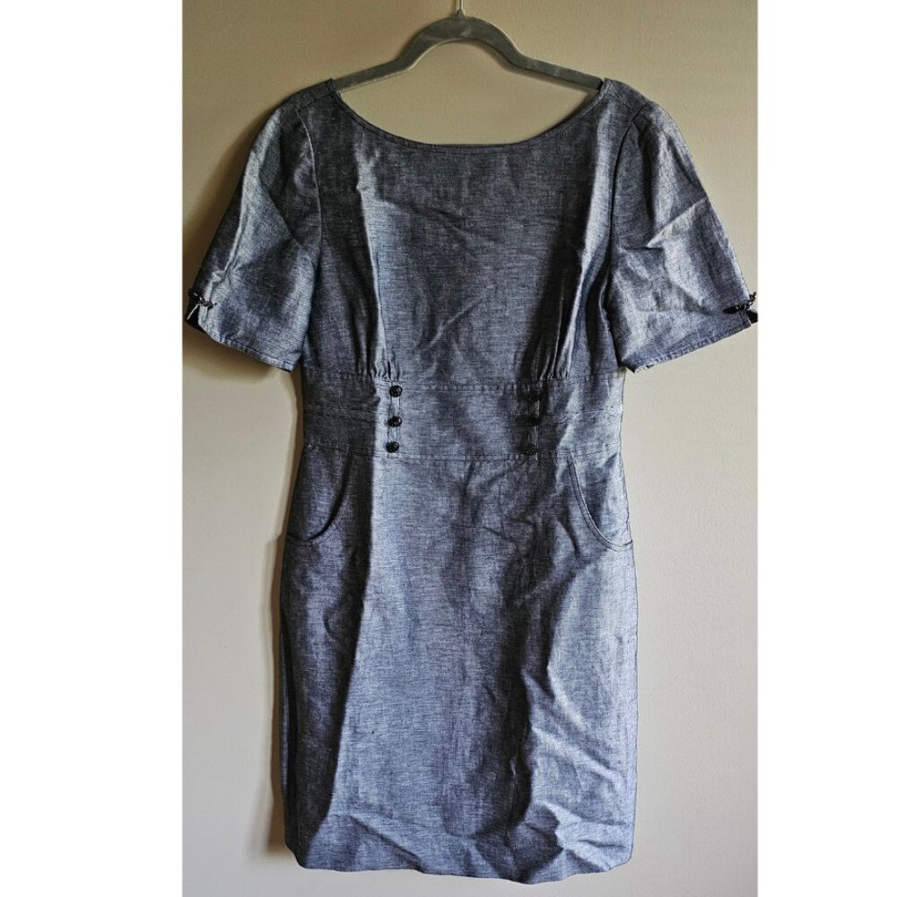 Tahari Twill midi office dress Sz 10